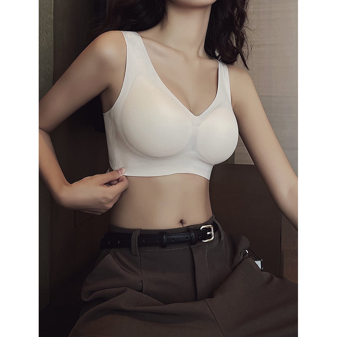 No Hook Seamless Wireless Racer Back Vest Bra-ABOXUN