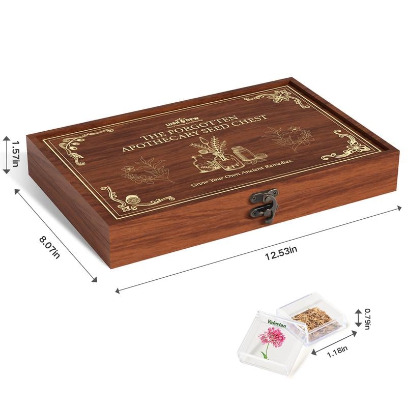 🎁Last Day Promotion 49% OFF🌱​​LUSHandDEW Medicinal Herb Seed Chest – 40 Non-GMO Varieties​​🌿