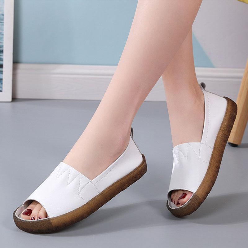 Ladies Summer Fish Mouth Soft Sole Slippers-ABOXUN