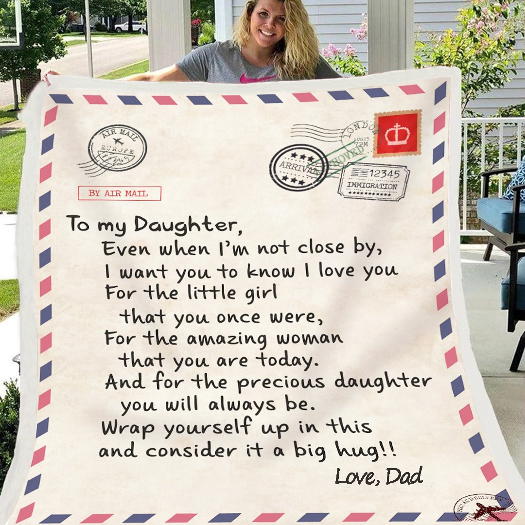 🎁Daughter's Gift - Letter Blanket Gift- Sweet Words To My Daughter (49% OFF TODAY)-ABOXUN