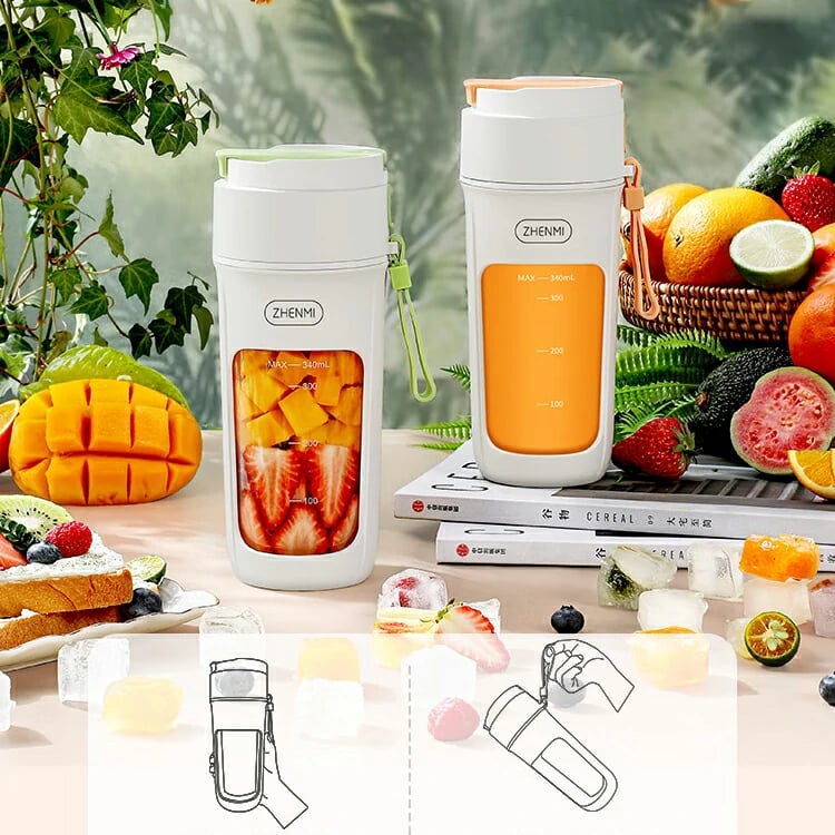Portable Wireless Blender: 10-Blade USB Travel Juice Cup with Powerful 3000mAh Rechargeable Battery