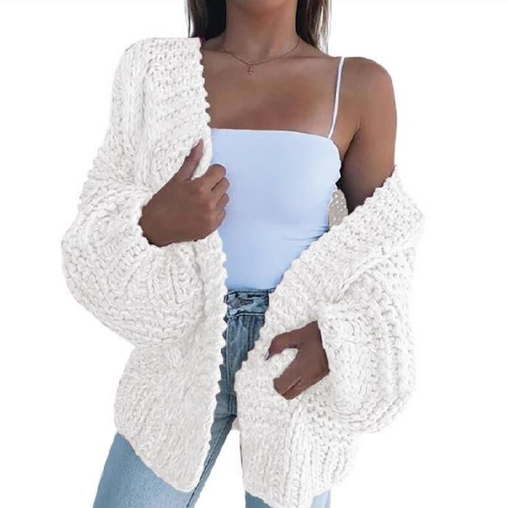 Casual Cardigan Warm Mohair Sweater Cardigan-ABOXUN