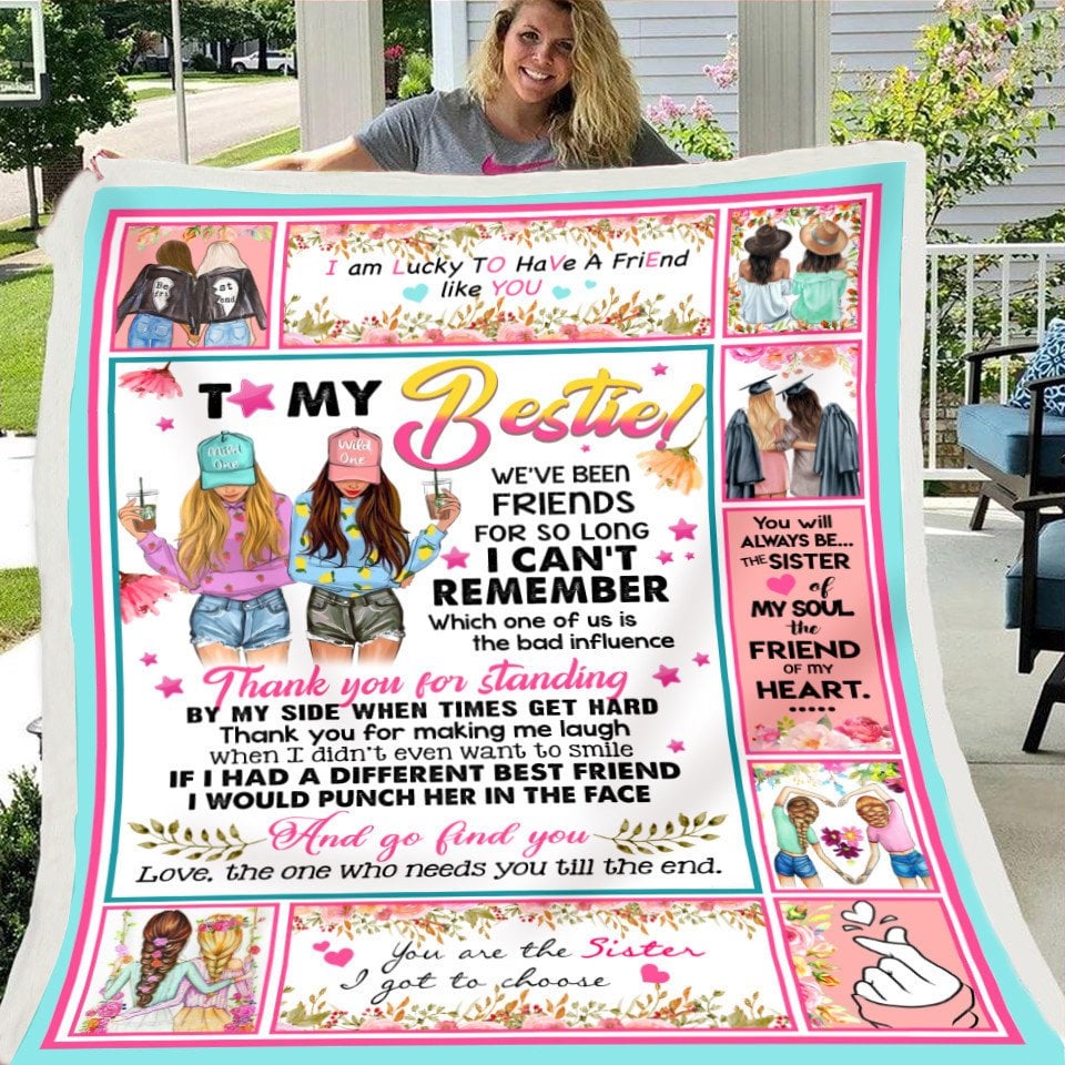 🎁To Bestie-Beautiful Words Gift Blanket (49% OFF TODAY)-ABOXUN