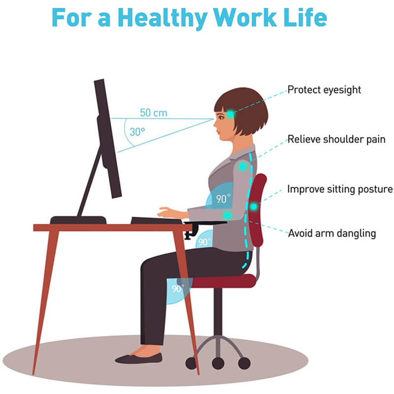 Desktop computer armrest adjustable wrist support pad