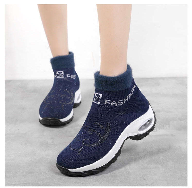 Ladies Fashion High Top Warm Snow Boots-ABOXUN