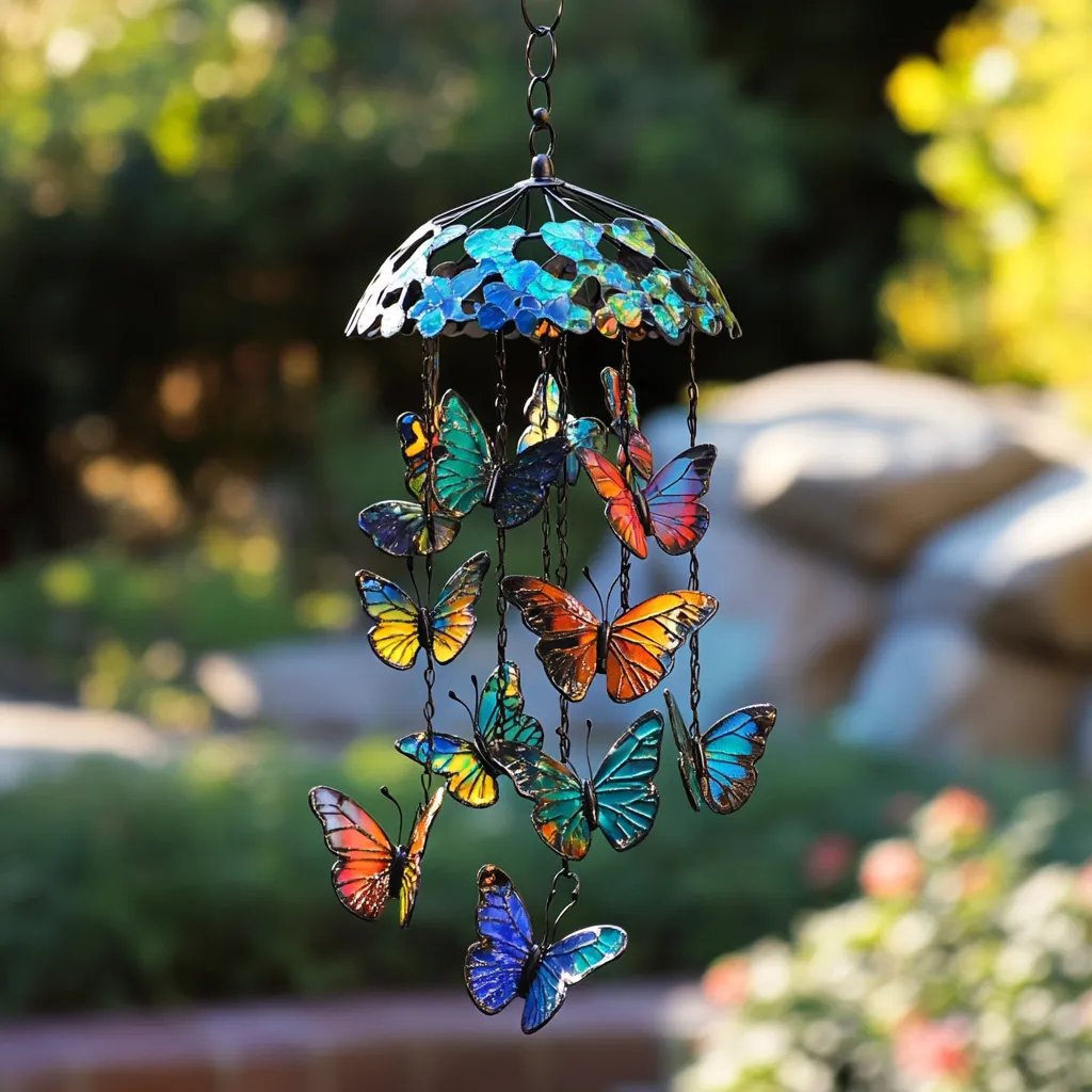 🔥Last Day: BUY 3 GET 1 FREE -🌈🦋Butterfly Wind Chime Decoration✨Handmade