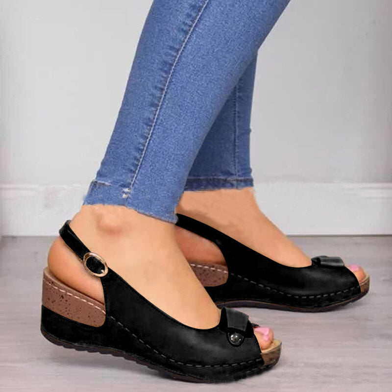 women's high heel fish mouth sandals-ABOXUN