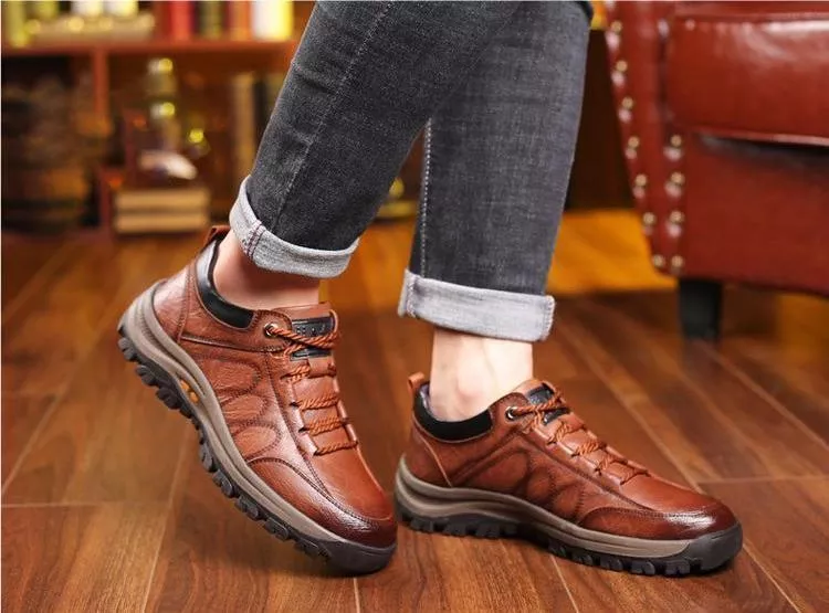 🔥70% OFF TODAY🔥 Men's Casual Hand Stitching Leather Arch Support Shoes（Buy 2 For Free Shipping）-ABOXUN