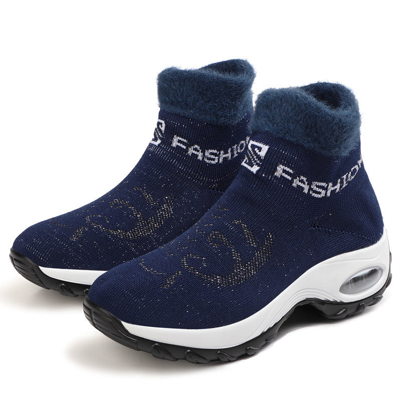 Ladies Fashion High Top Warm Snow Boots-ABOXUN