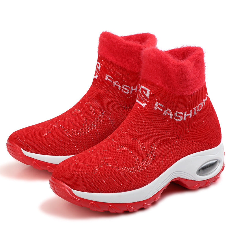 Ladies Fashion High Top Warm Snow Boots-ABOXUN