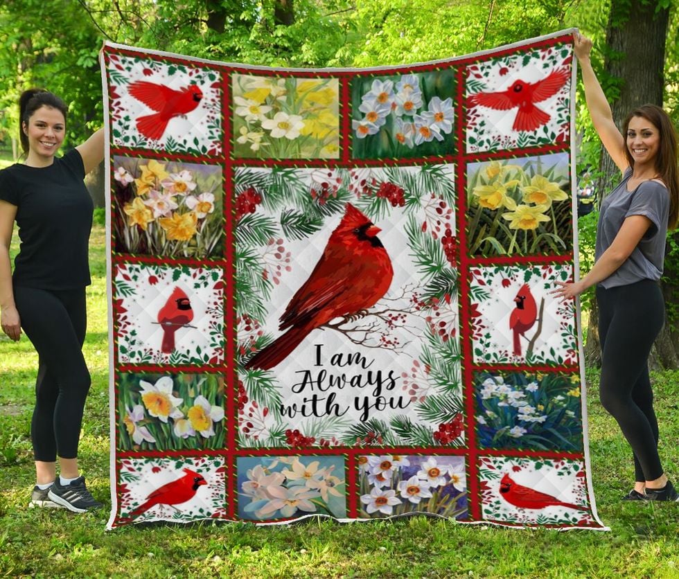 🎁Always With You - Blanket Gift- Cardinals And Daffodils - Revival, Rebirth, Hope, Joy, Resilience, Good luck, Prosperity, Memories, and Forgiveness (49% OFF TODAY)-ABOXUN