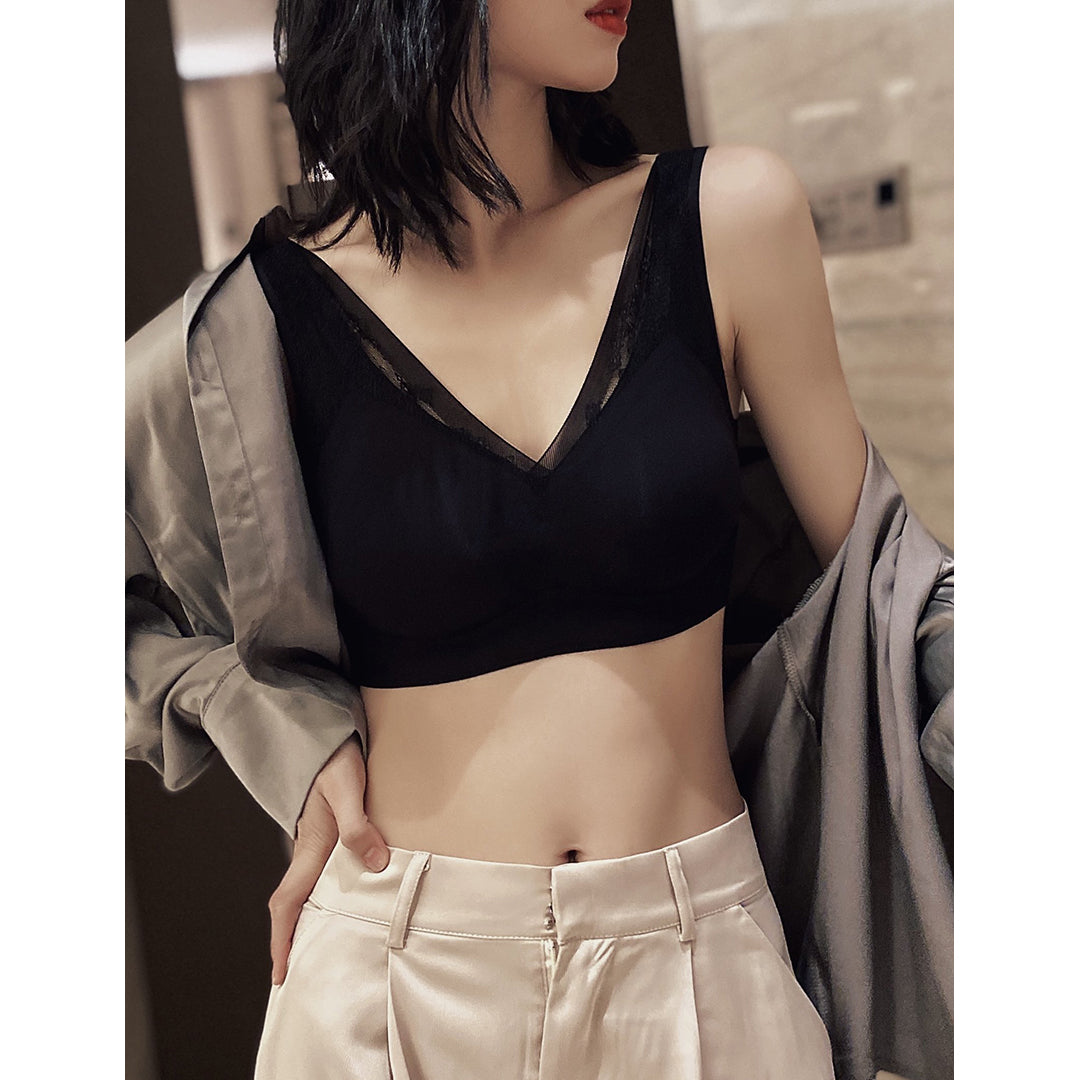 Lace Seamless With Clasp Bralette-ABOXUN