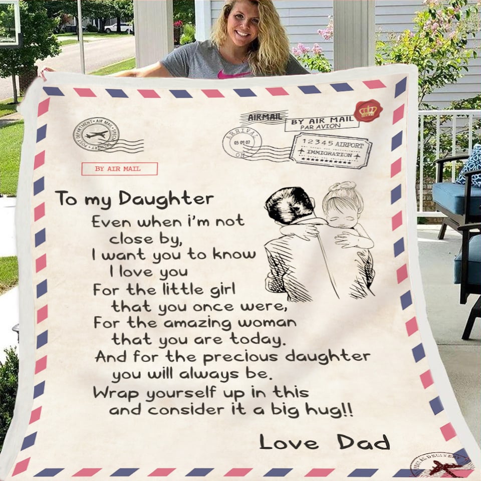 🎁To Daughter -Letter Blanket With Sweat Words (49% OFF TODAY)-ABOXUN