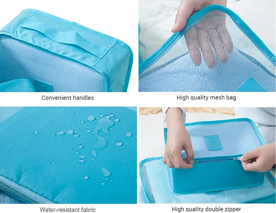🎁Portable Luggage Packing Cubes - 6 Pieces ✈