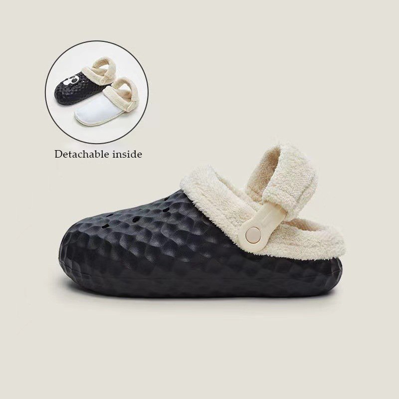 Removable Outer Wear Non-slip Waterproof Cotton Slippers-ABOXUN