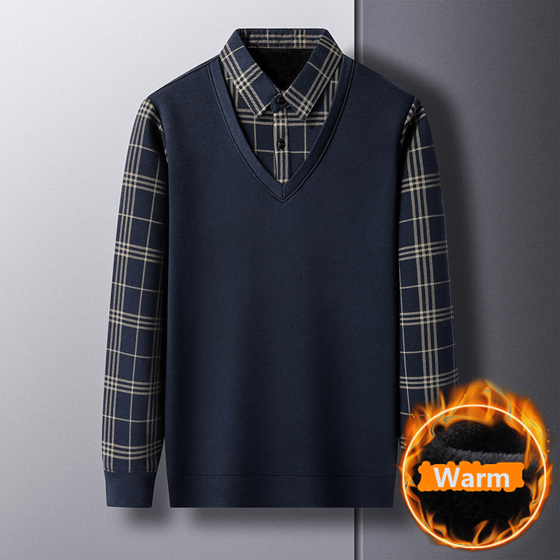 🔥 Christmas Promotion  - 30% Off🔥 Fake Two Pieces  Knitted Pullover