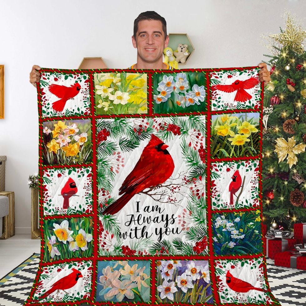 🎁Always With You - Blanket Gift- Cardinals And Daffodils - Revival, Rebirth, Hope, Joy, Resilience, Good luck, Prosperity, Memories, and Forgiveness (49% OFF TODAY)-ABOXUN