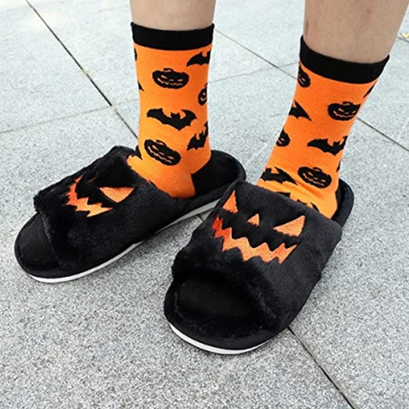 Christmas winter warm cotton home plush slippers-ABOXUN