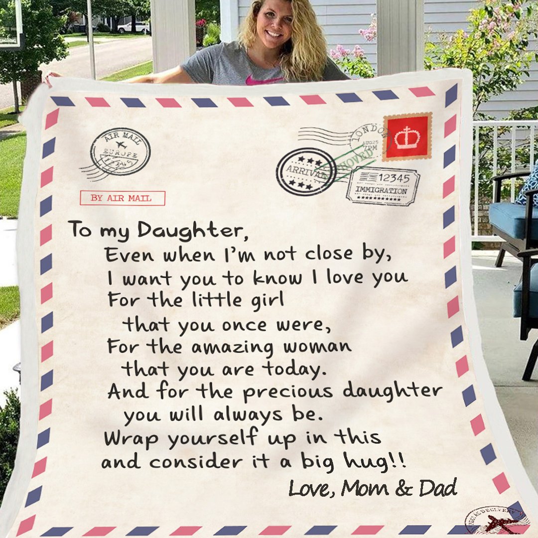 🎁Daughter's Gift - Letter Blanket Gift- Sweet Words To My Daughter (49% OFF TODAY)-ABOXUN