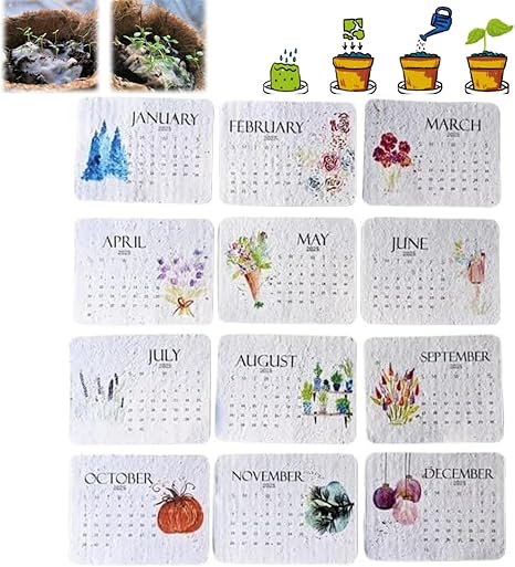 🌱 2025 Eco-Friendly Plantable Seed Calendar