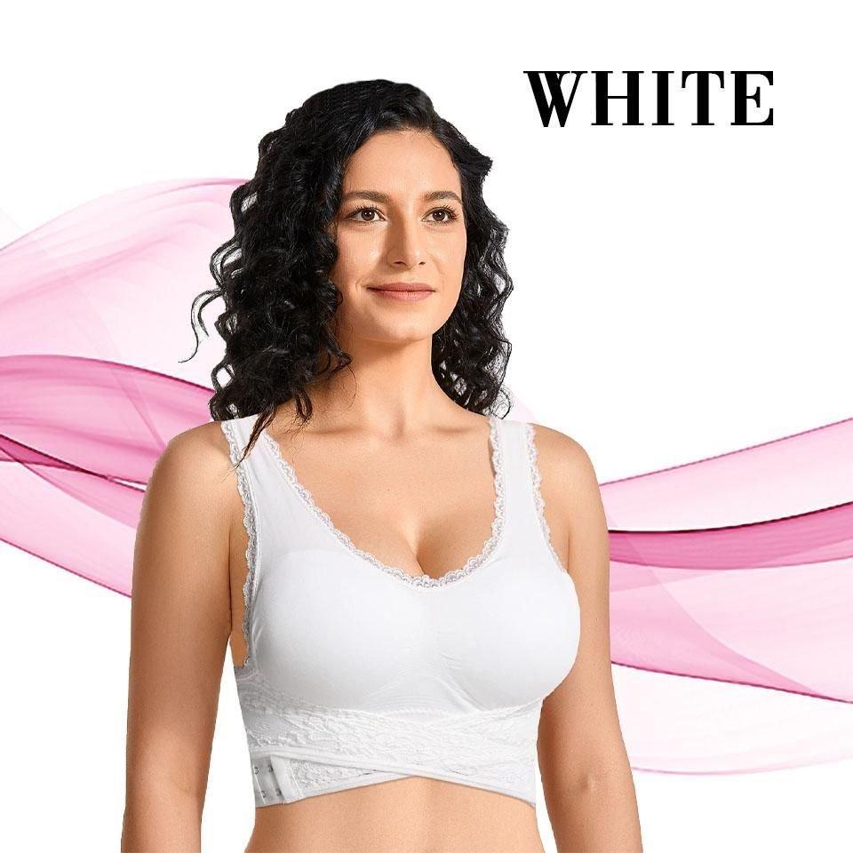 Seamless Lift Bra with Front Cross Side Buckle