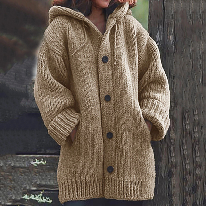 Casual Hooded Sweater Coat-ABOXUN