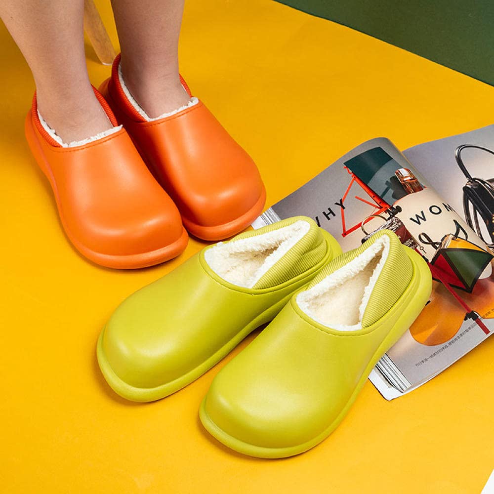 Women's Winter Thick Warm High-heeled Fur Slippers-ABOXUN