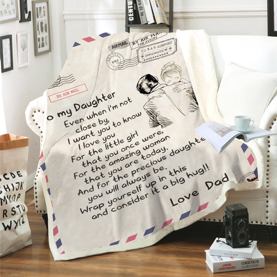 🎁To Daughter -Letter Blanket With Sweat Words (49% OFF TODAY)-ABOXUN