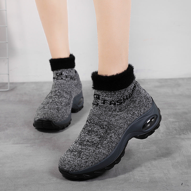 Ladies Fashion High Top Warm Snow Boots-ABOXUN