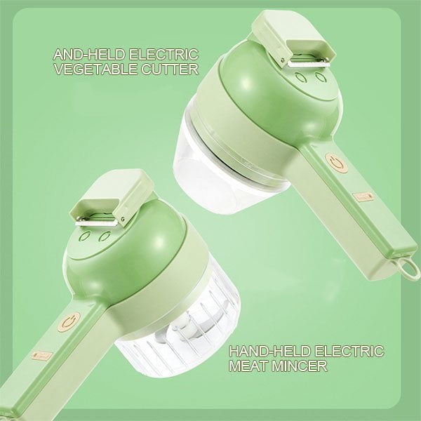 4 In 1 Handheld Electric Vegetable Cutter Set-ABOXUN