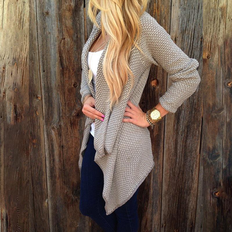 Vintage Loose Casual Irregular Knit Cardigan-ABOXUN