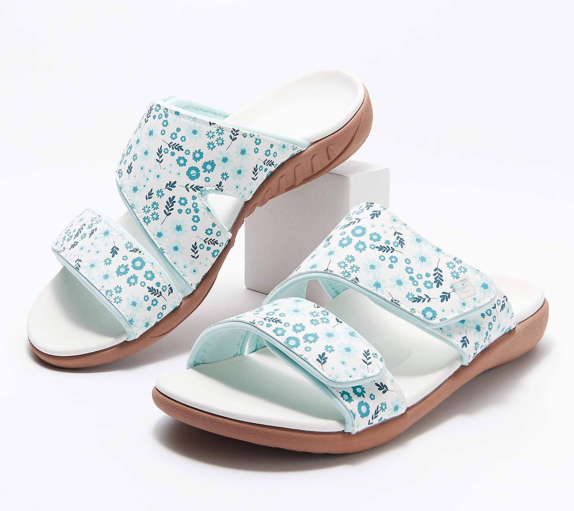Ladies Flat Velcro Slippers-ABOXUN