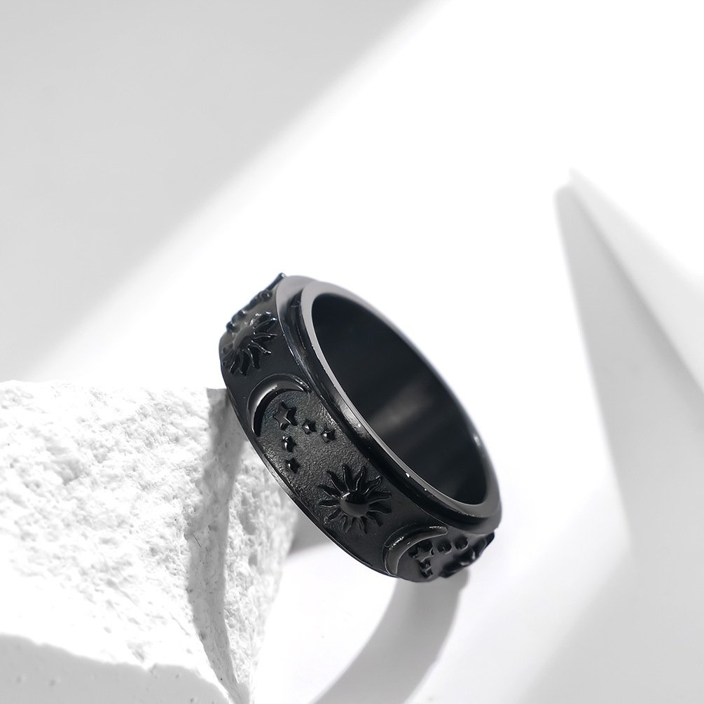 70% OFF Today Only!--tars and Moon Fidget Spinner Ring