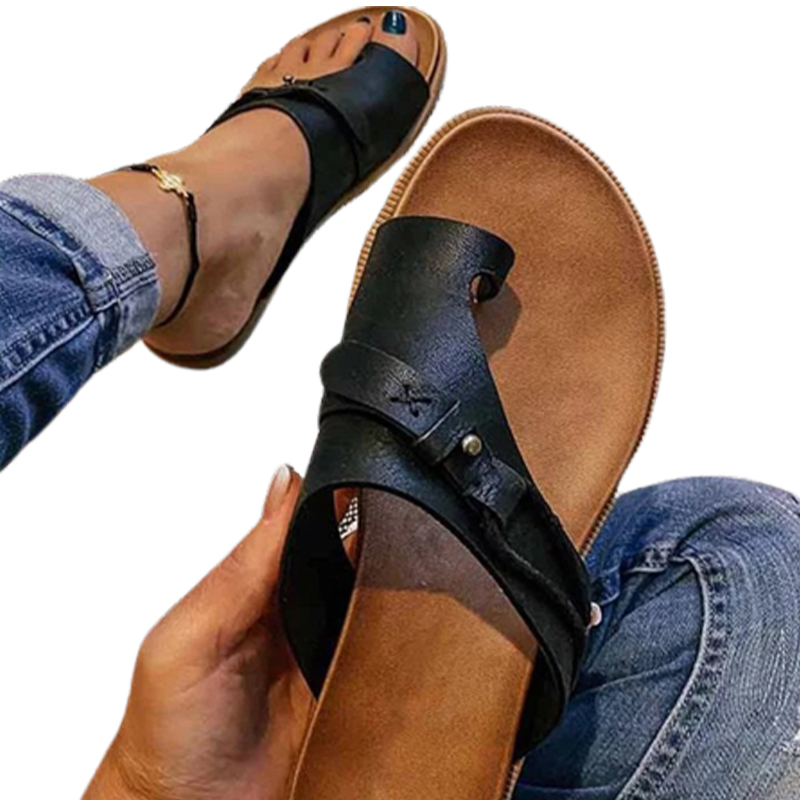 Women's Buckle Flip-flops-ABOXUN