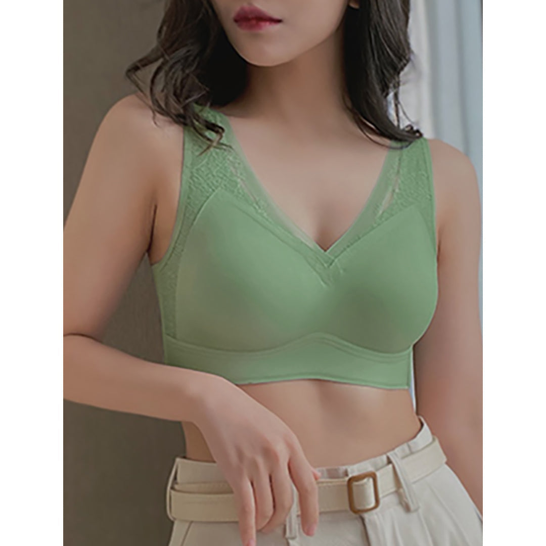 Lace Seamless With Clasp Bralette-ABOXUN