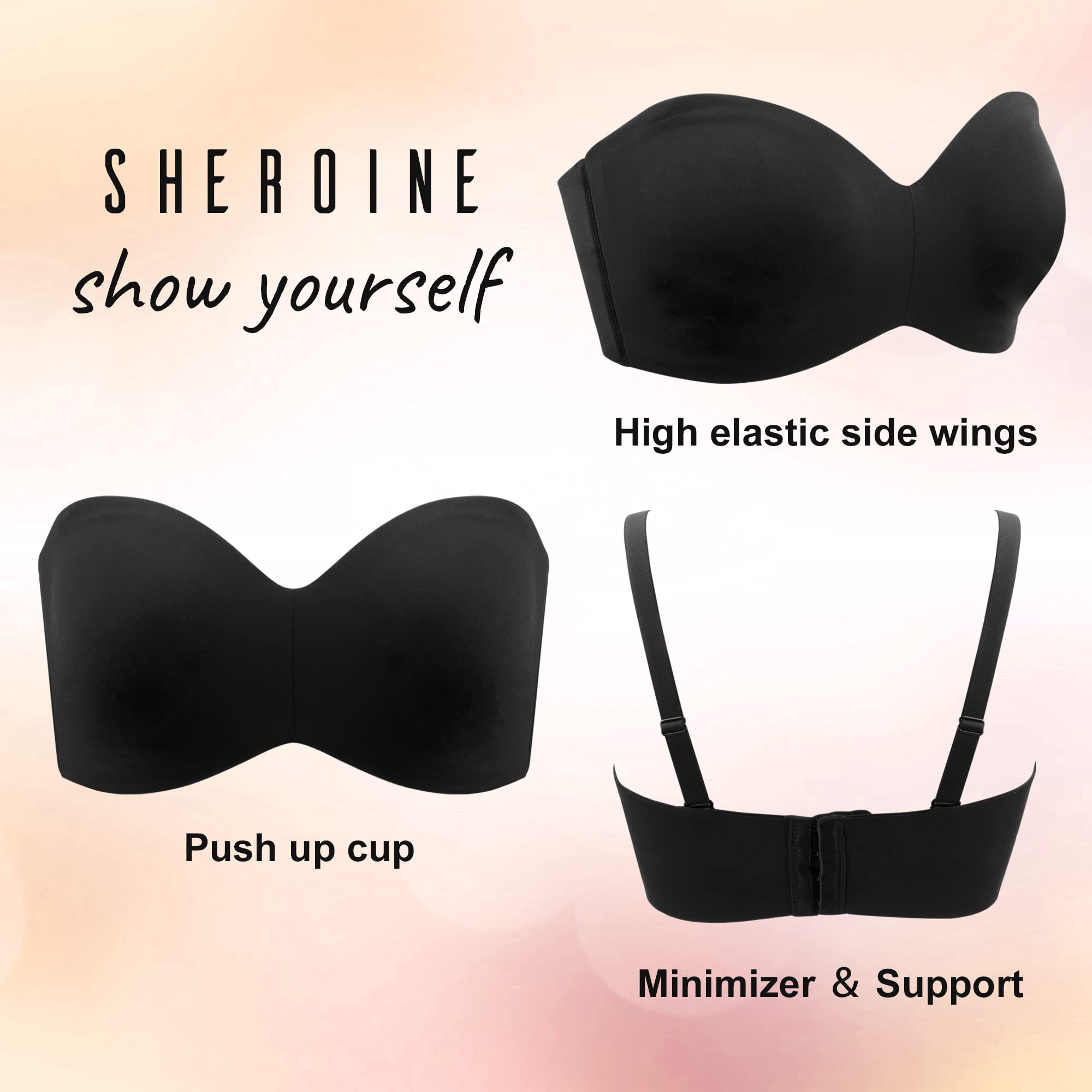💕S H E R O I N ETM-Non-Slip Multi-Way Strapless Bra (Buy 1 Get 1 FREE)💥Surprise Specials 50% OFF!