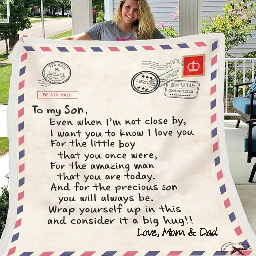 🎁Son's Gift - Letter Blanket- Sweet Words To My Son (49% OFF TODAY)-ABOXUN