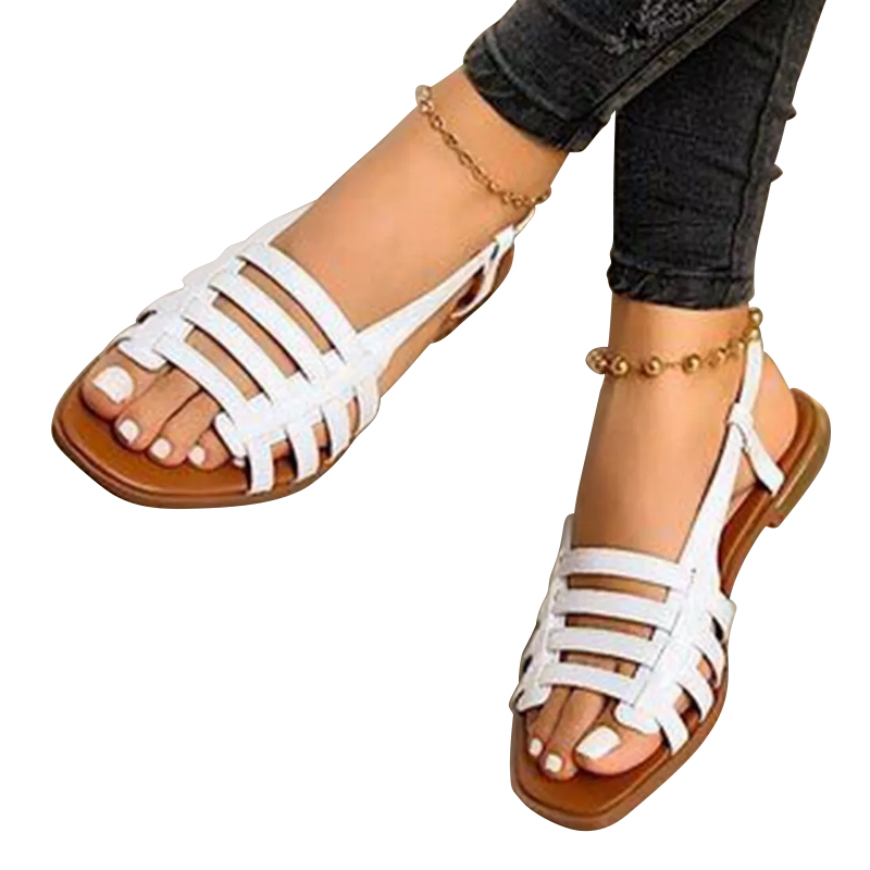 Flat Sandals Ladies Summer Outdoor Fashion Flat Shoes-ABOXUN