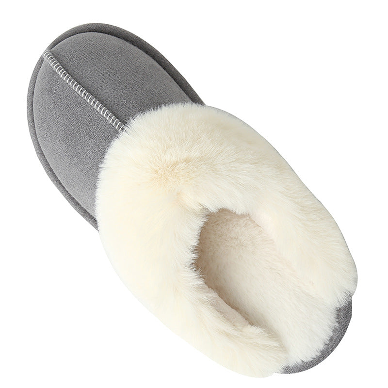 Ladies Fluffy Lined Warm Non Slip Slippers-ABOXUN