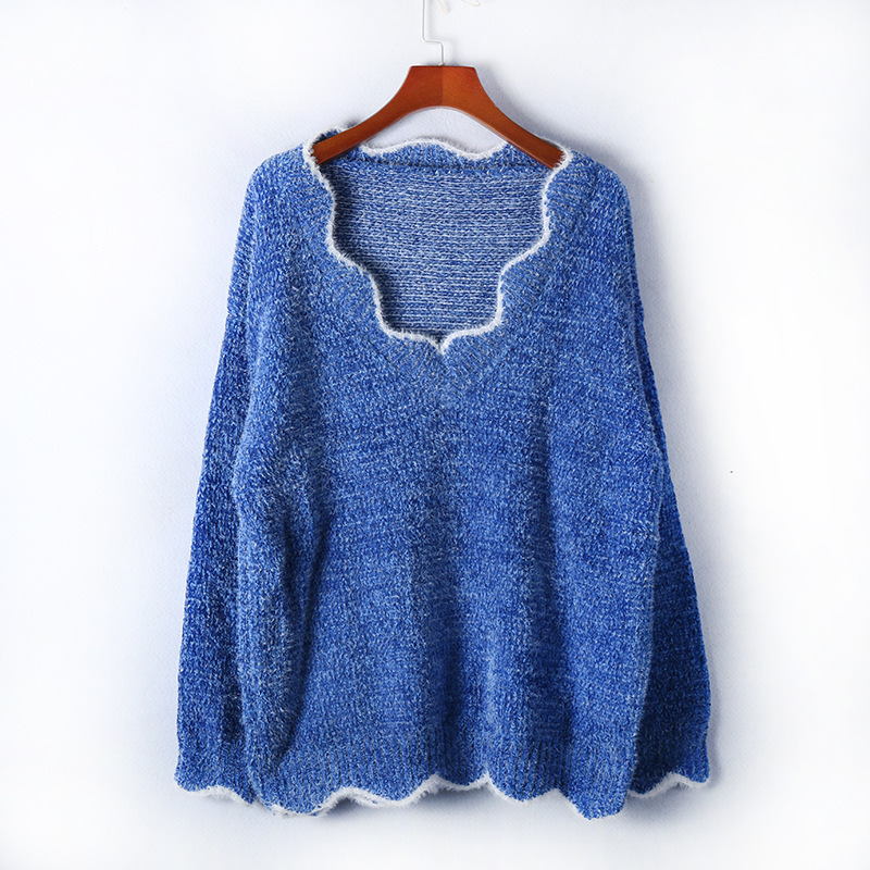 Puls Size Long Sleeve Knitted Sweater-ABOXUN