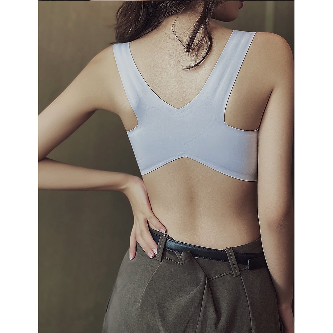 No Hook Seamless Wireless Racer Back Vest Bra-ABOXUN