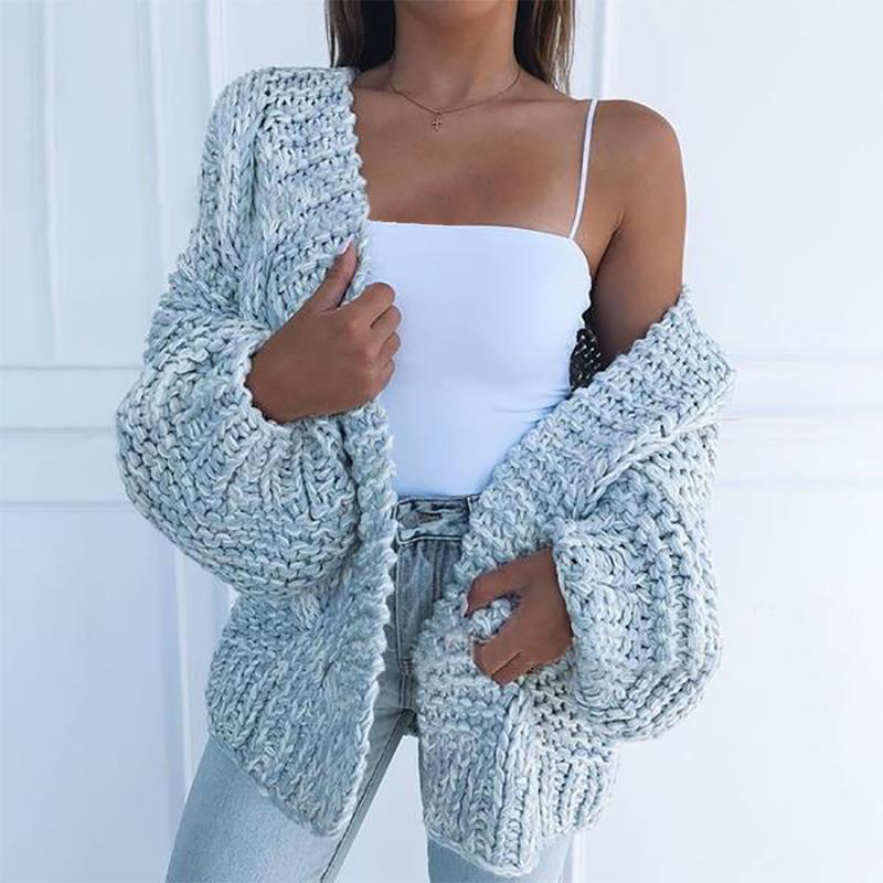 Casual Cardigan Warm Mohair Sweater Cardigan-ABOXUN