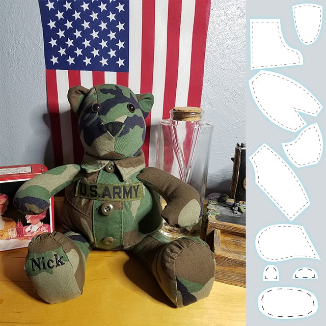 🔥🎄Memory Bear Template Ruler Set(10 PCS) - With Instructions