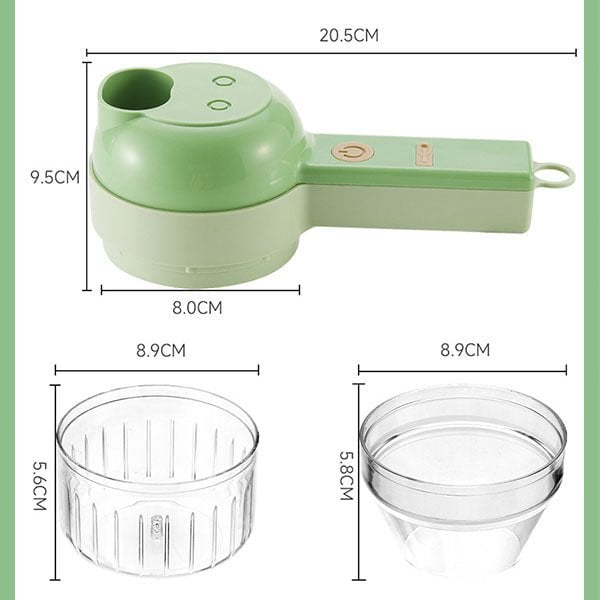 4 In 1 Handheld Electric Vegetable Cutter Set-ABOXUN