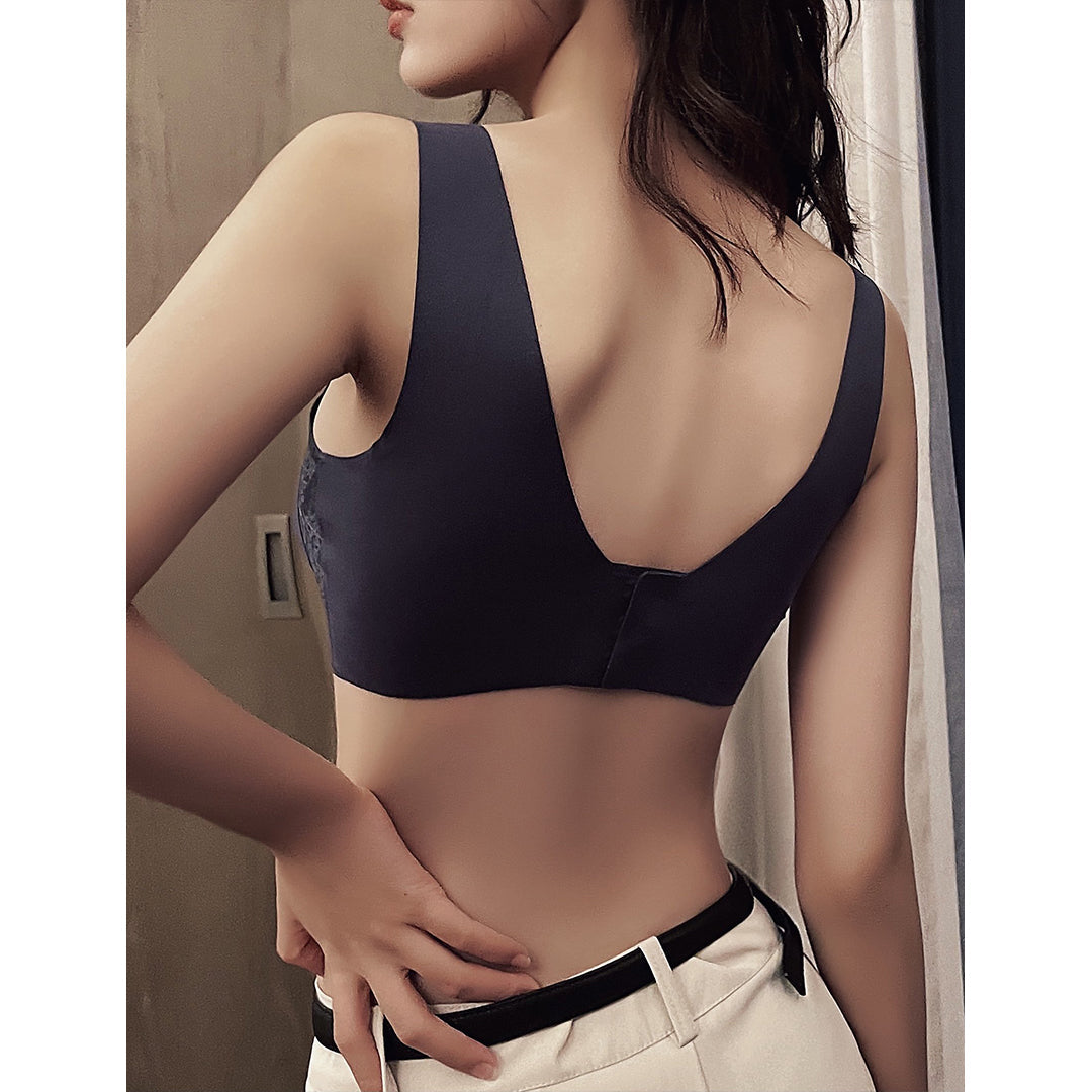 Lace Seamless With Clasp Bralette-ABOXUN