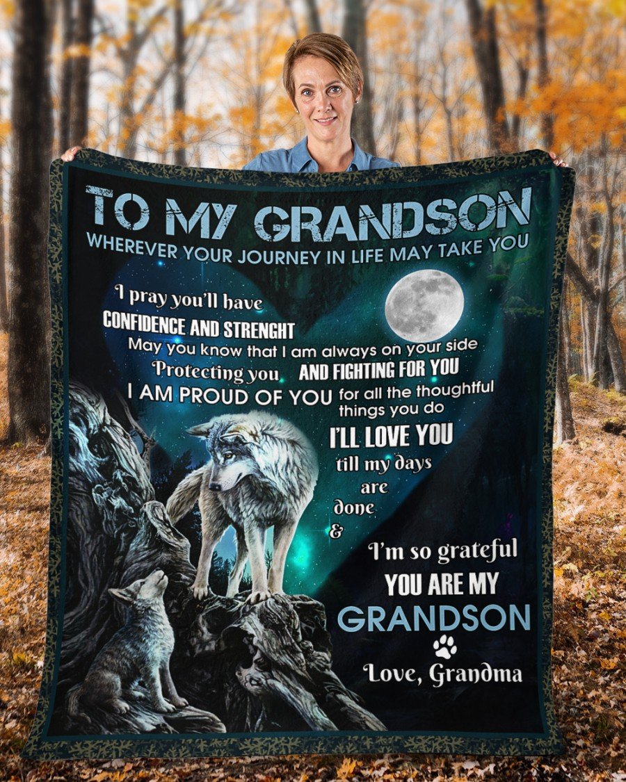 🎁Grandson's Gift - Warm Gift Blanket (49% OFF TODAY)-ABOXUN