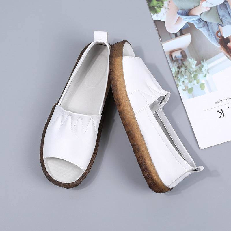 Ladies Summer Fish Mouth Soft Sole Slippers-ABOXUN