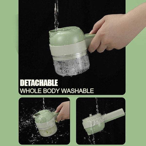 4 In 1 Handheld Electric Vegetable Cutter Set-ABOXUN