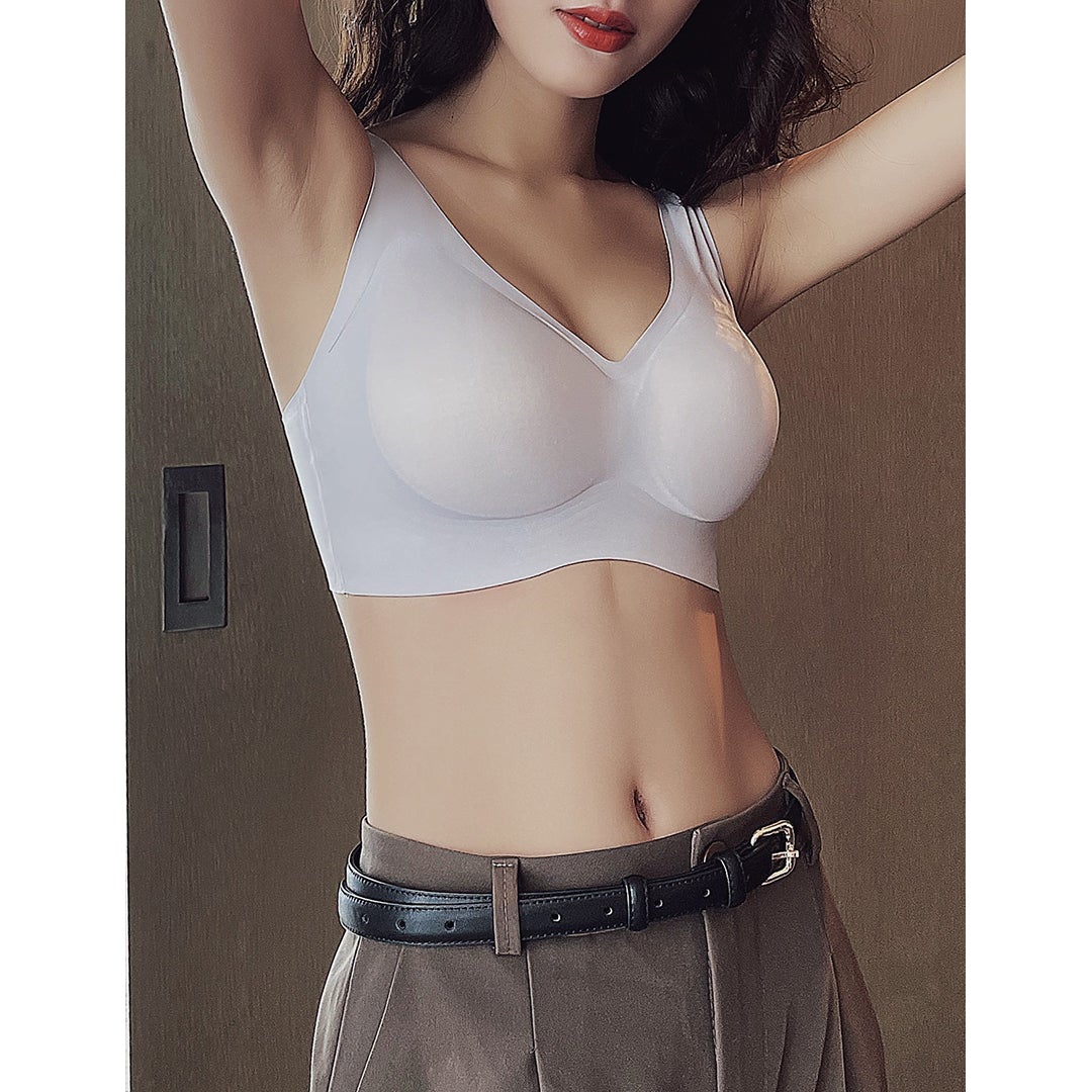 No Hook Seamless Wireless Racer Back Vest Bra-ABOXUN