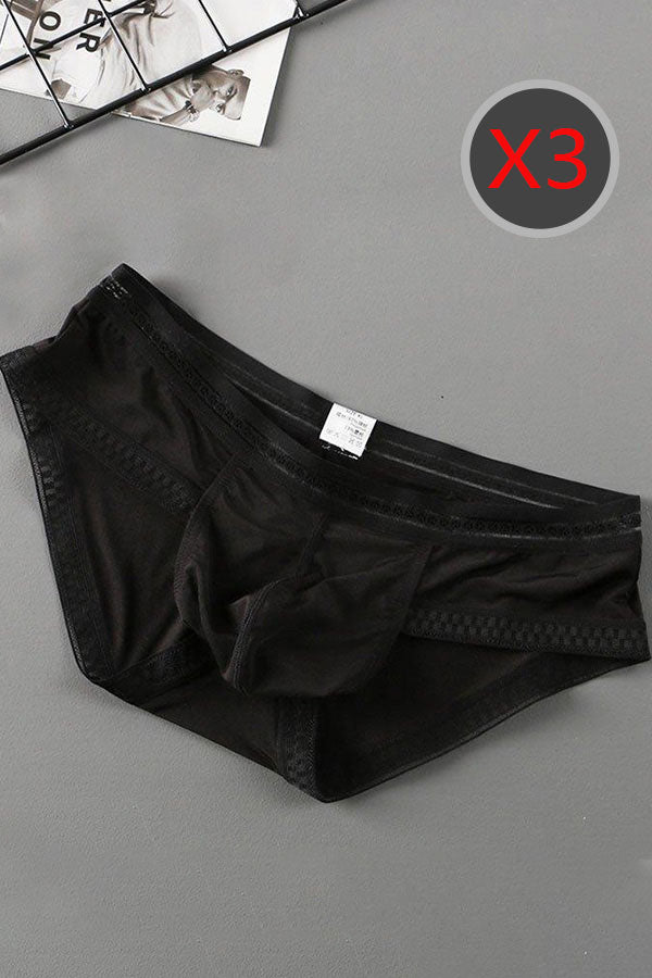 Ultra-thin Underpants Underwear Cup Men Panties Pouches（3 pack）-ABOXUN